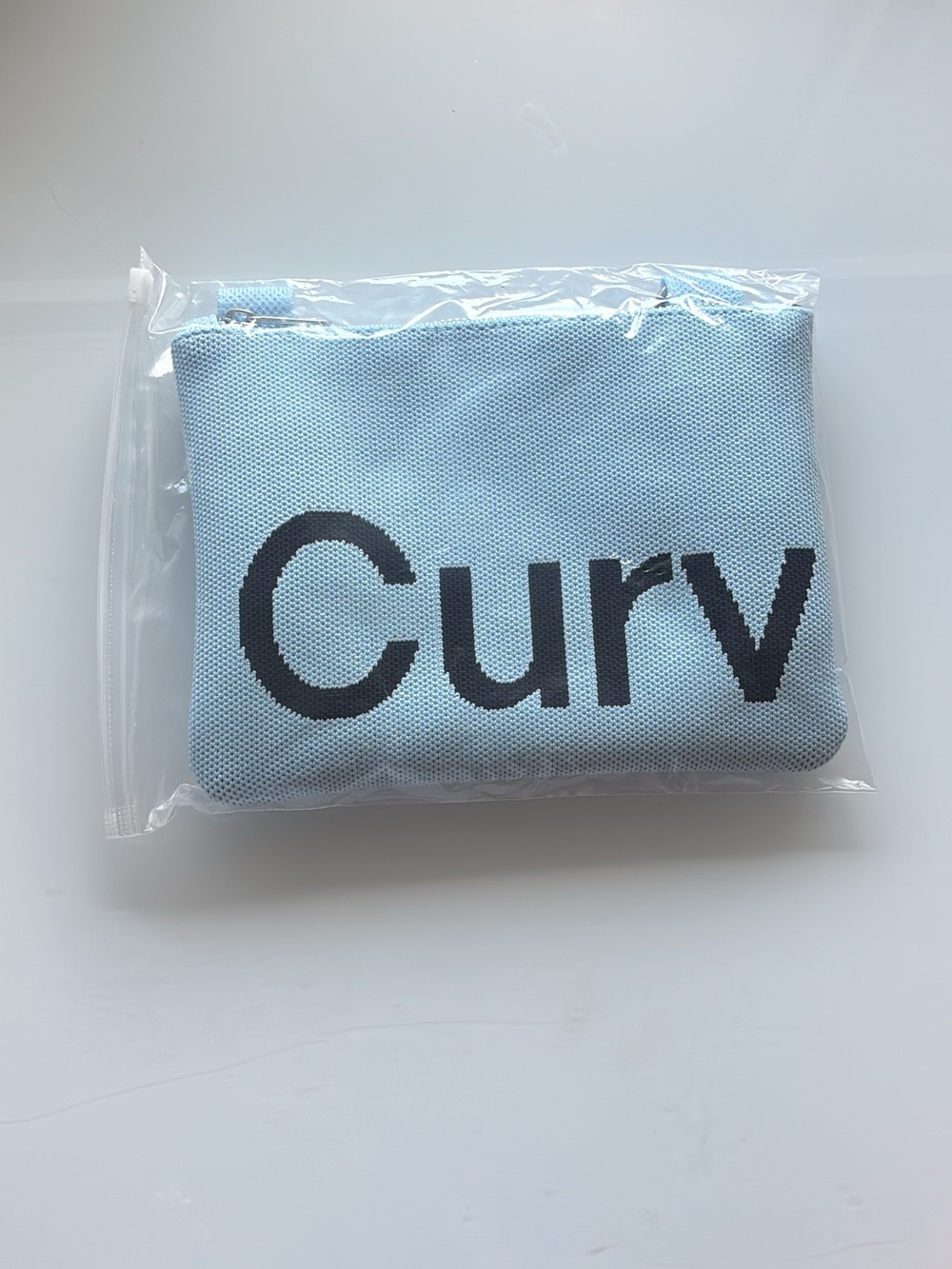 Curve By Sean Brown Mini Knit Bag ~ Baby Blue